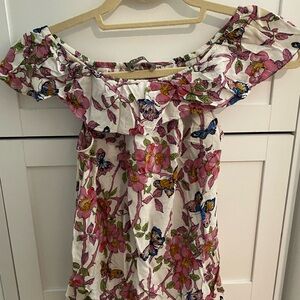 Oasis Floral Off-Shoulder Blouse